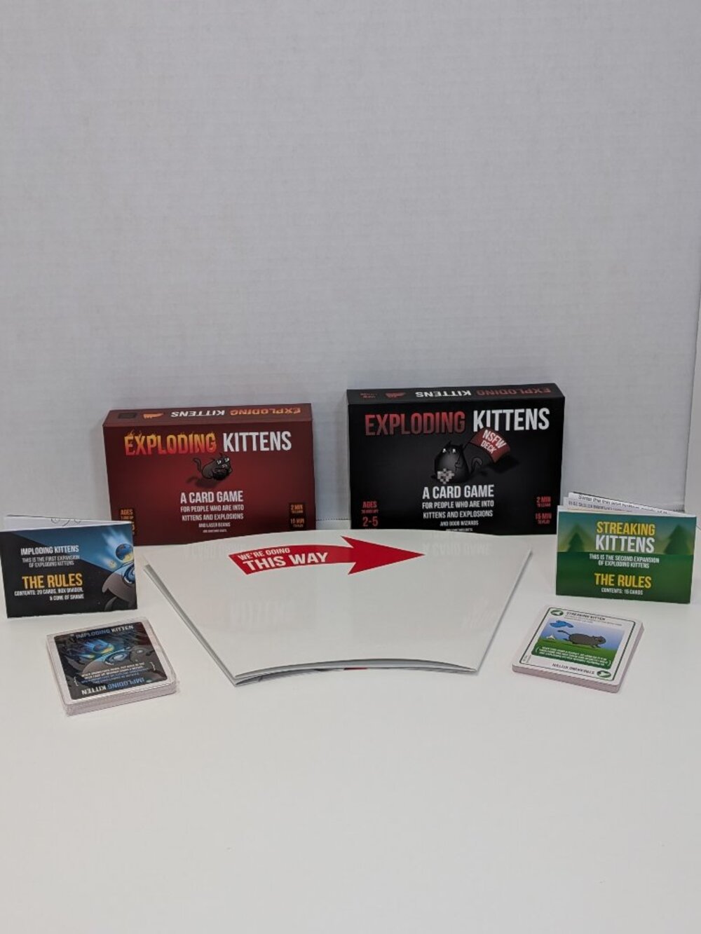 Exploding Kittens Original Kickstarter Plus NSFW Edition & 3 Expansions Unplayed
